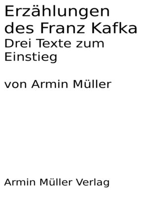 cover image of Erzählungen des Franz Kafka